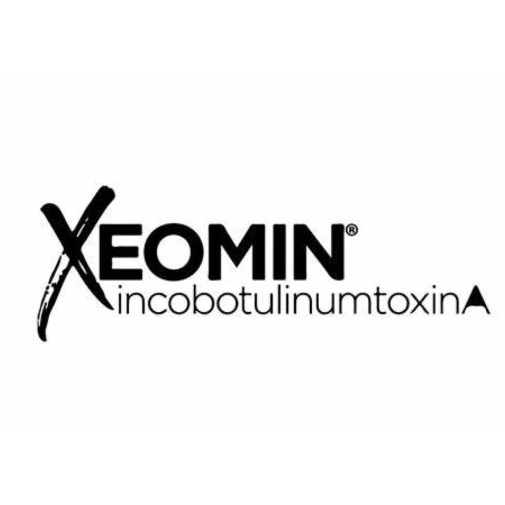 67f7bdabd9518_botox logo (2) A black and white logo of the company xeomin.